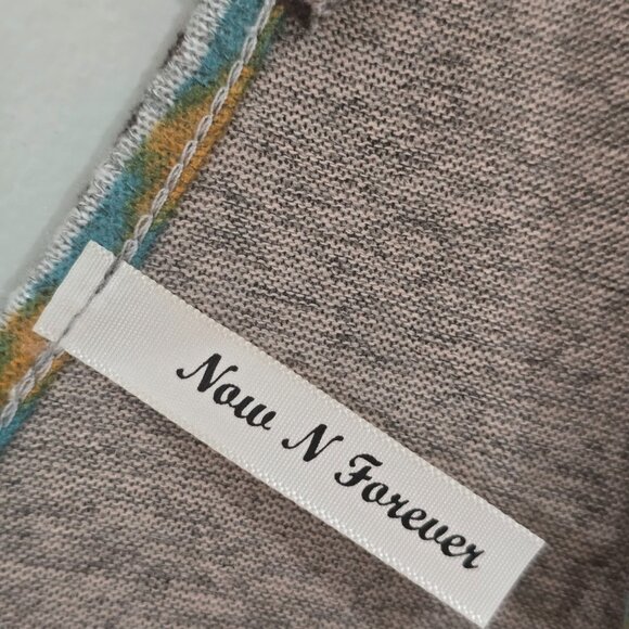 Now N Forever Women's 2X Solid Crisscross V-Back Top w/Aztec Print Trim NWOT - Picture 5 of 8